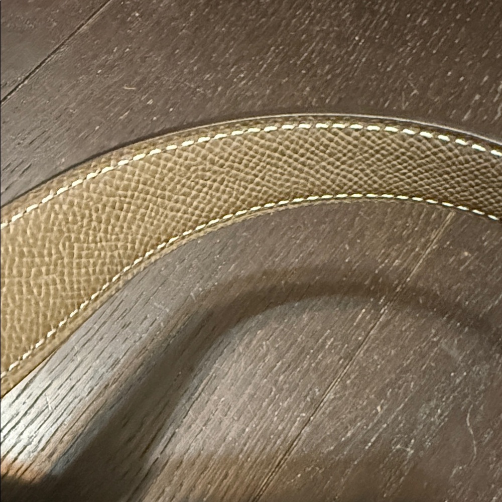 Hermes Gold H Buckle Reversible Leather Belt - Noir/Etoupe - Picture 3 of 7
